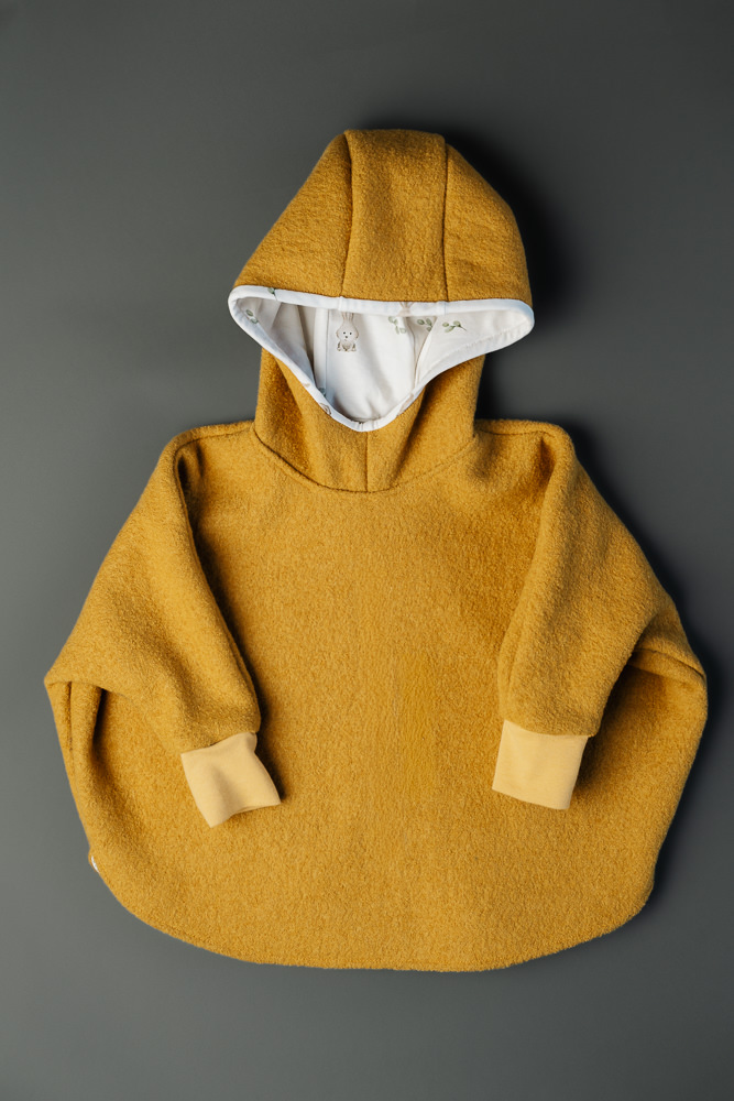 Poncho, mustard yellow