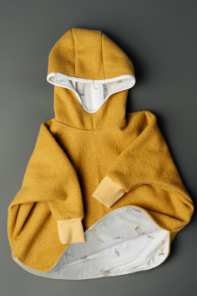 Poncho, mustard yellow