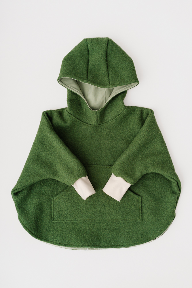 VLT08361-1.webp Poncho din lână, olive green