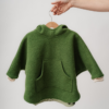 VLT08828 Poncho din lână, olive green