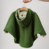 VLT08829 Poncho din lână, olive green