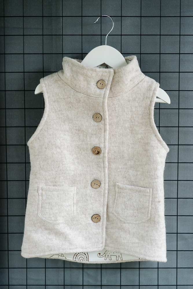 VLT00616 Vestă - lână, cream