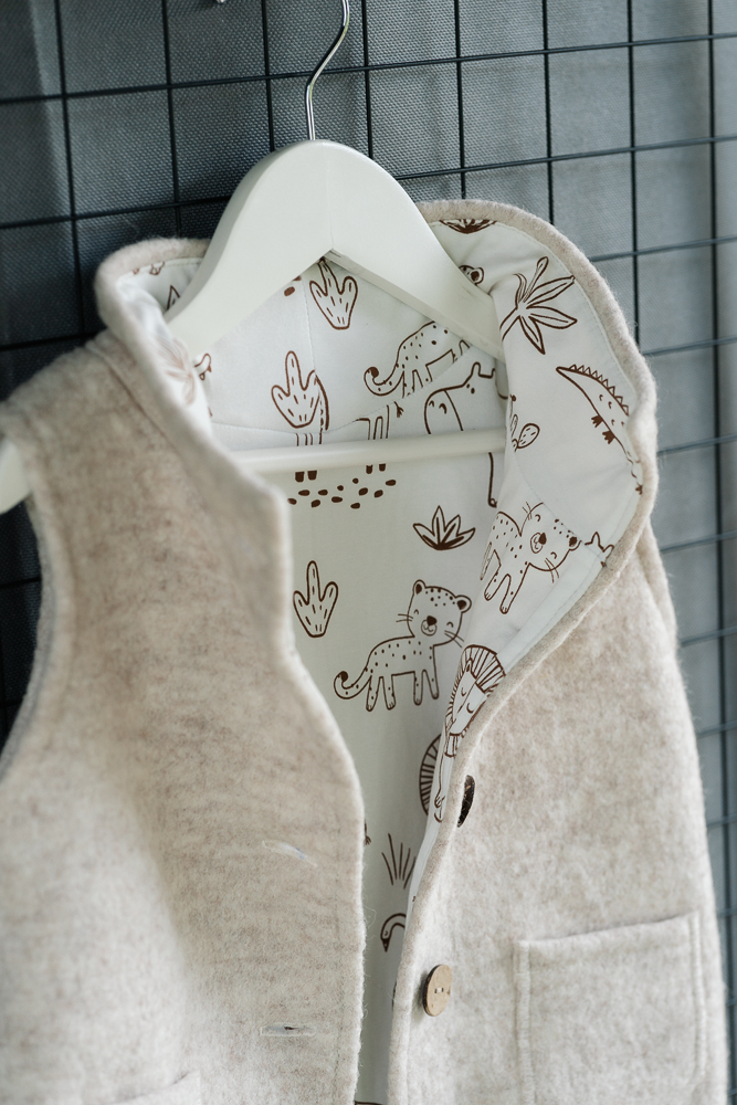 VLT00620 Vestă - lână, cream
